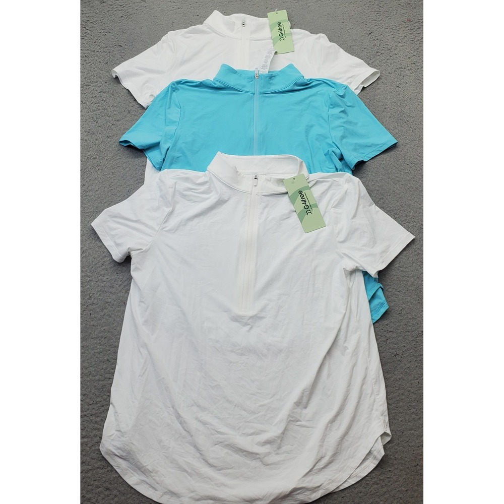 Lot Of 3 G4Free 1/2 Zip Pullover Golf Top Womens XS Multi Short Sleeve UPF 50+